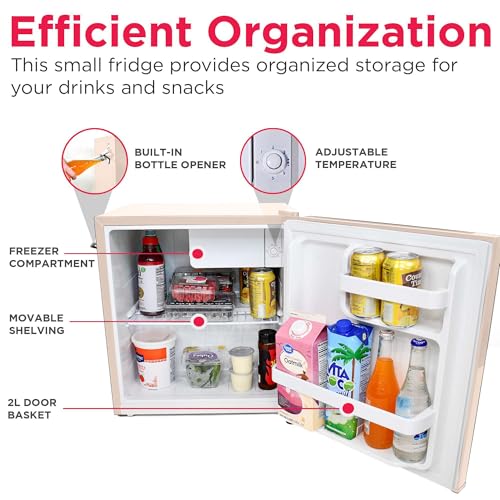 Coral EFR176 AMZ EFR176 Retro Mini Refrigerator (Coral)