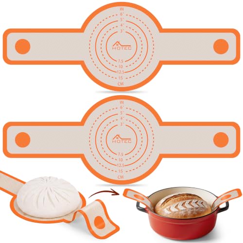 2 Pcs Silicone Bread Sling for Dutch Oven (2pcs: Orange Round)