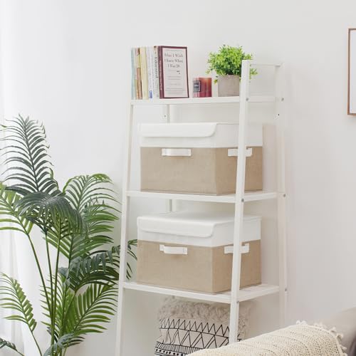 Memory Keepsake Storage Box (White/Khaki / Large-2 Pack)