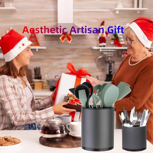Kitchen Utensil Holder (Large & Medium / grey)