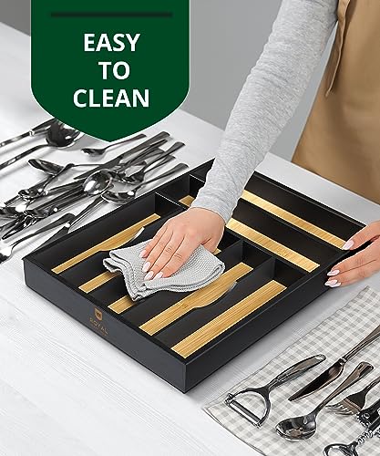 Luxury Bamboo Kitchen Drawer Organizer
