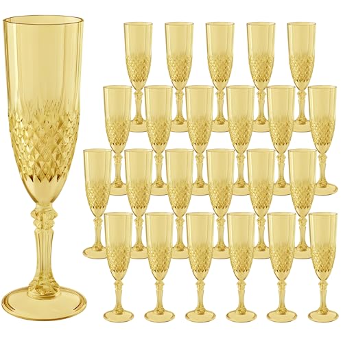 24 Pack Plastic Champagne Flutes (24 Count)