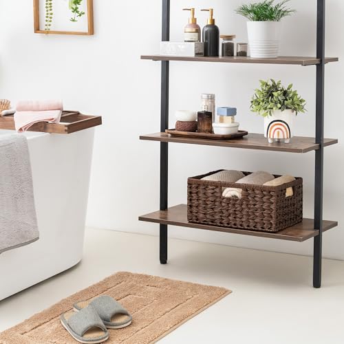 Wicker Storage Baskets for Shelves (Brown / 15"L x 11"W x 6¾"H)
