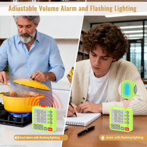 Digital Dual Kitchen Timer (Green)