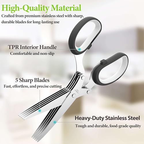 2026 Upgraded Herb Scissors (Black)