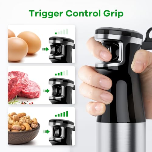 Immersion Blender Handheld Corded (Black / 5 in 1)