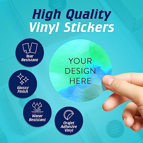 Custom Vinyl Stickers Your Image (100 Count)