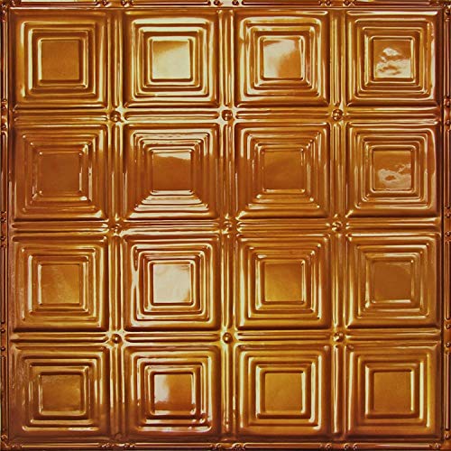 Tin Backsplash [5 (Pattern #20 Checkered Squares / Rustic Copper)