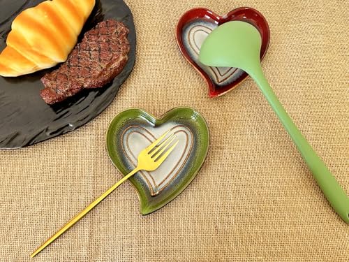 Ceramic Spoon Rest for Stove Top (Retro Grass Green)