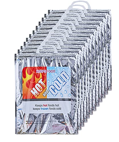 Hot and Cold Insulated Bags for Food Delivery (Medium (Meal and Grocery Size))