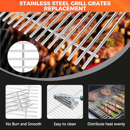 17.5 Inch Grill Grates for Weber Spirit 200 & Spirit 300 Series (17.5" for Weber Spirit 200 & II 200)