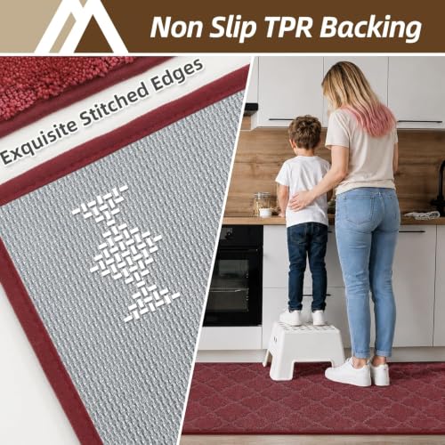 Kitchen Runner Rugs Non (Red / 24"X 72")