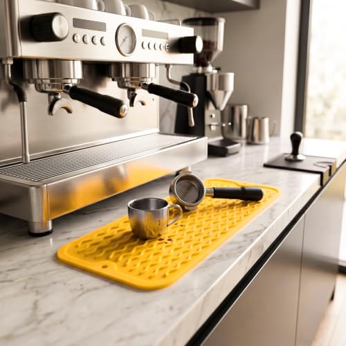 Silicone Dish Drying Mat for Multiple Usage (Yellow / 17"L x 6"W)