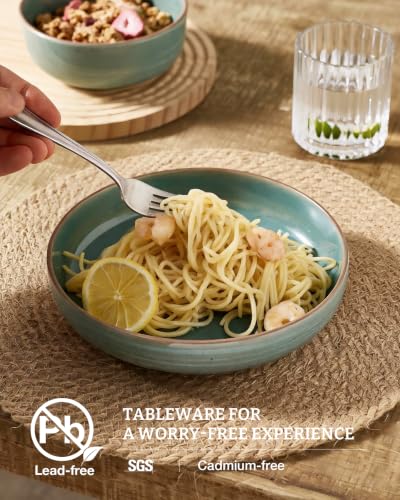 Meteor 33 oz Pasta Bowls Set of 6 (Peacock Green / Set of 6)
