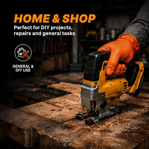 Heavy Duty Industrial Orange Nitrile Gloves (02 8mil (100ct) / X-Large)