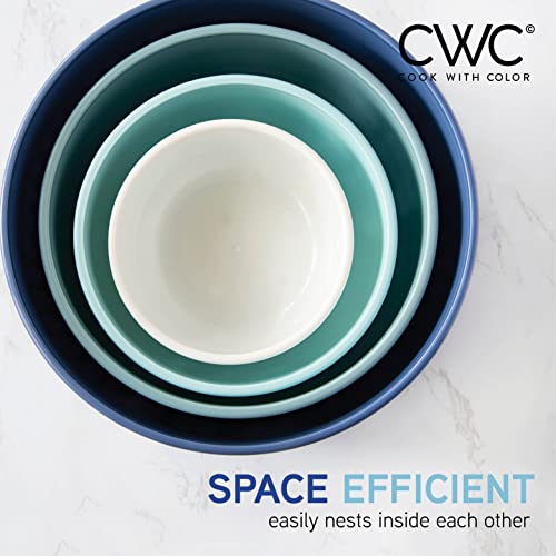 Prep Bowls with Lids (Blue / 8 Piece Set - Wide Bowls)