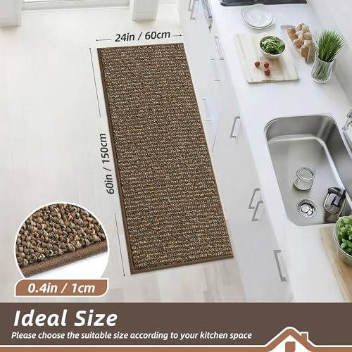Kitchen Runner Rugs 24"x60" (Brown / 24" X 60" (Rectangular))