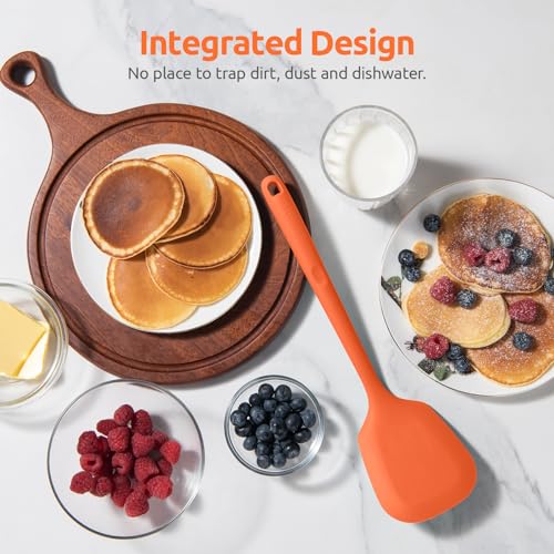 Silicone Turner Cooking Spatula (Orange / 13.6 in)