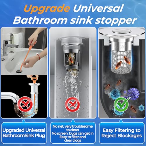 Bathroom Sink Drain Strainer (2 Count)