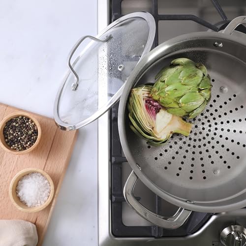 Kitchen Essentials Chef's Deck 3 (Stainless Steel / 5.3-Quart Dutch Oven w/ Steamer Insert)