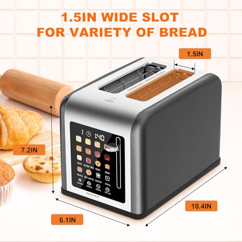 2 Slice Toaster Touch Screen (Grey)