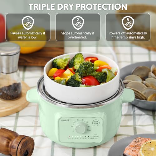 G32 1.6Qt Electric Food Steamer (Cozy Greenish)
