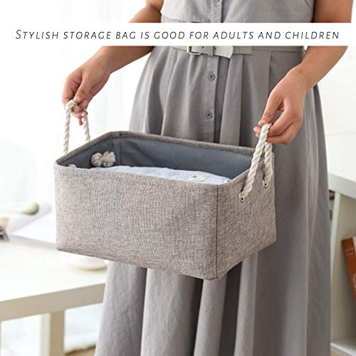 Storage Bins for Organization (Grey / Large-3 Pack)