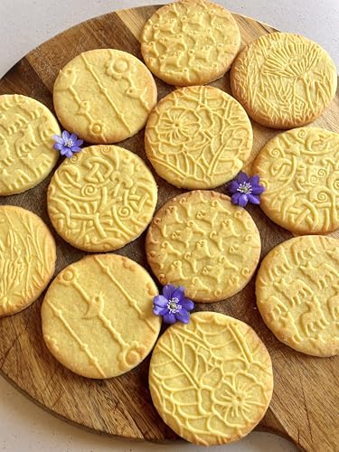 FOREST ANIMALS Embossing Rolling Pin. Laser Engraved Dough Roller for Embossed Cookies Fondant or Pottery by Algis Crafts