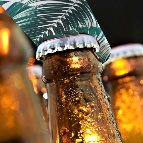 Tropical Palm Leaves Stainless Steel Bottle Opener Jungle Leaf Green Nature Plant Exotic Flat Beer Bottle Opener Keychain for Home Kitchen Bar Restaurant Party Birthday Gift (Tropical Palm Leaves)