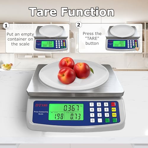 Large Digital Kitchen Scale 40kg (Gray 40kg)