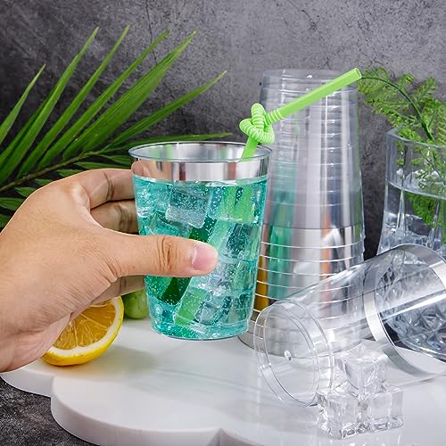 100PCS Silver Plastic Cups (10-Silver-100)