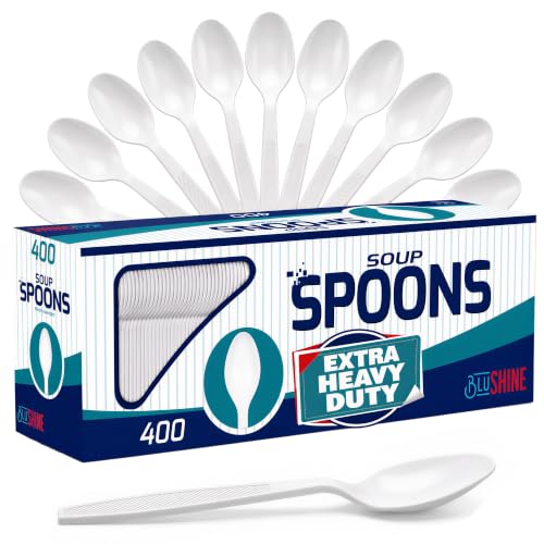 Extra Heavy Duty Plastic Soup Spoons