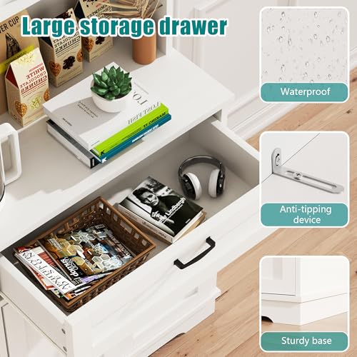Kitchen Pantry Cabinet (White)