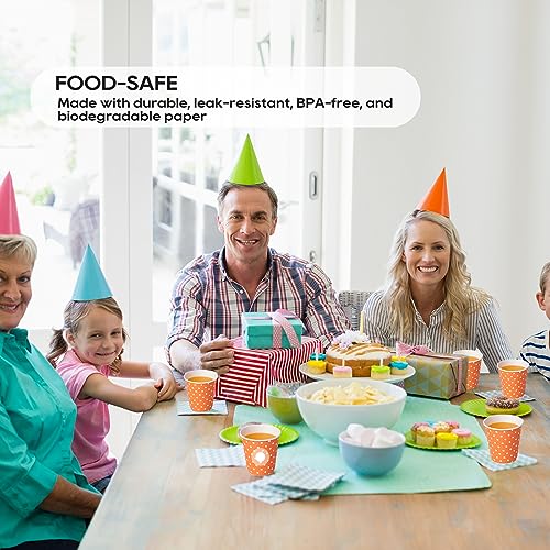 1000 Pack 5oz Paper Cups (Dots-1000count)