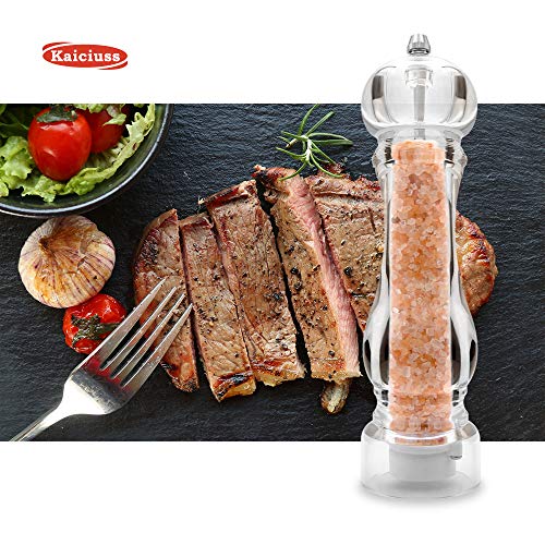 Salt Pepper Grinder Mill Arcylic (White Box 1 Pack)