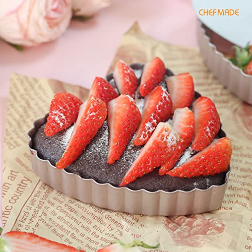 Mini Tart Pan Set (4" Heart-shaped 4Pcs)
