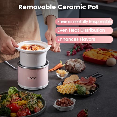 0.65 Qt Mini Slow Cooker with Free Liners Included