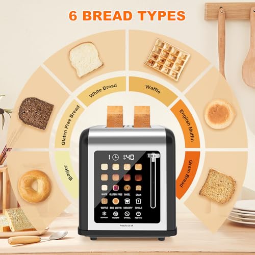 2 Slice Toaster Touch Screen (Black)