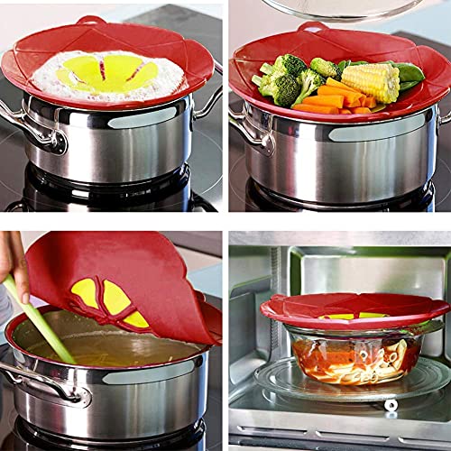 2 Pack Spill Stopper Lid Cover (Red+Green)
