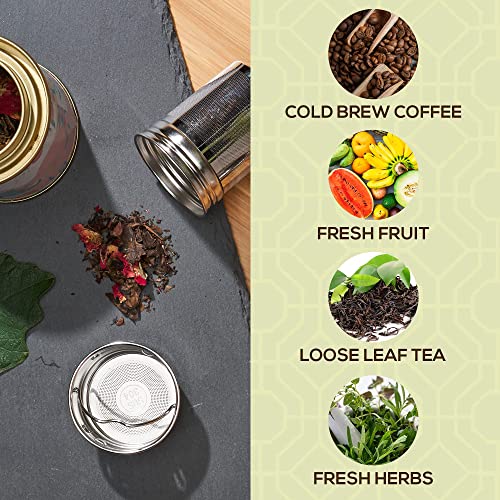 Premium Bamboo Tea Tumbler with Infuser for Loose Leaf Tea (17 Ounces)