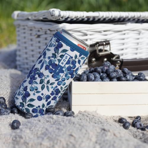 CanSok Sleeve for Beer & Soda Insulated Neoprene Cover (Blueberry Hill / 12oz Can Sleeve)