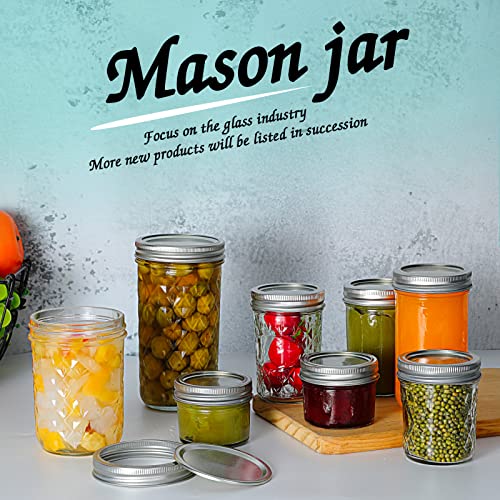 Mason Jars 15 PACK 8 OZ Canning Jars Jelly Jars With Regular Lids