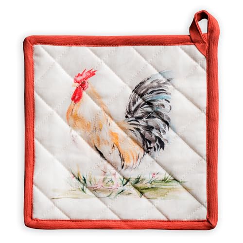 Pot Holders 100% Cotton Potholders (009 - Campagne / 8" x 8" (Pot Holder Pack of 1))