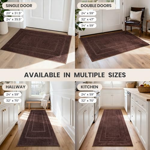 Hallway Runner Rug (Brown / 32" X 70" (Runner))