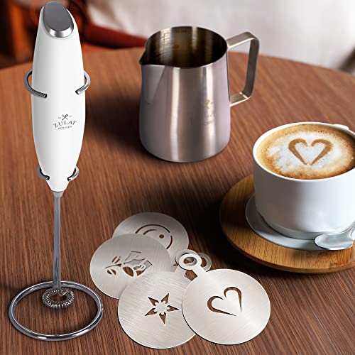 Zulay Premium Gift Milk Frother Set (Winter White / Gift Box Frother)