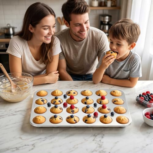 18 10 Stainless Steel Mini Muffin Pan 24 Cups (24 Cup)