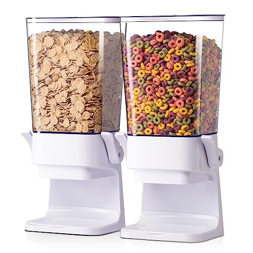 Cereal Dispenser Countertop with lids (White / Large)