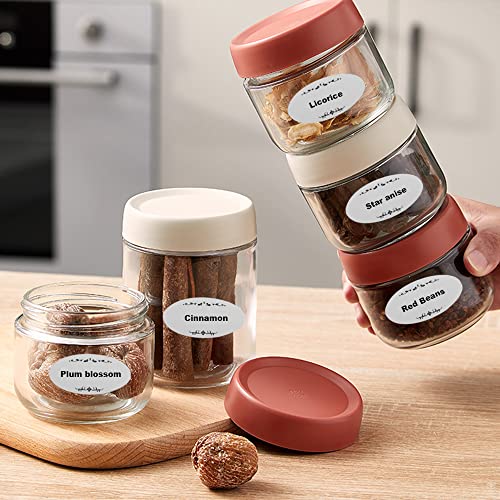300 Pcs Jar Canning Gift Labels Stickers (Gray)