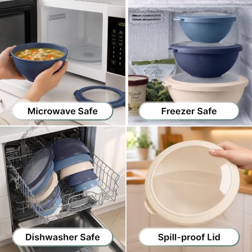 12 Piece Plastic Mixing Bowls with Leak (452.48 Count)