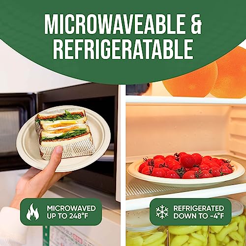 9 inch Paper Plate Heavy Duty Disposable (Brown / 9 IN)